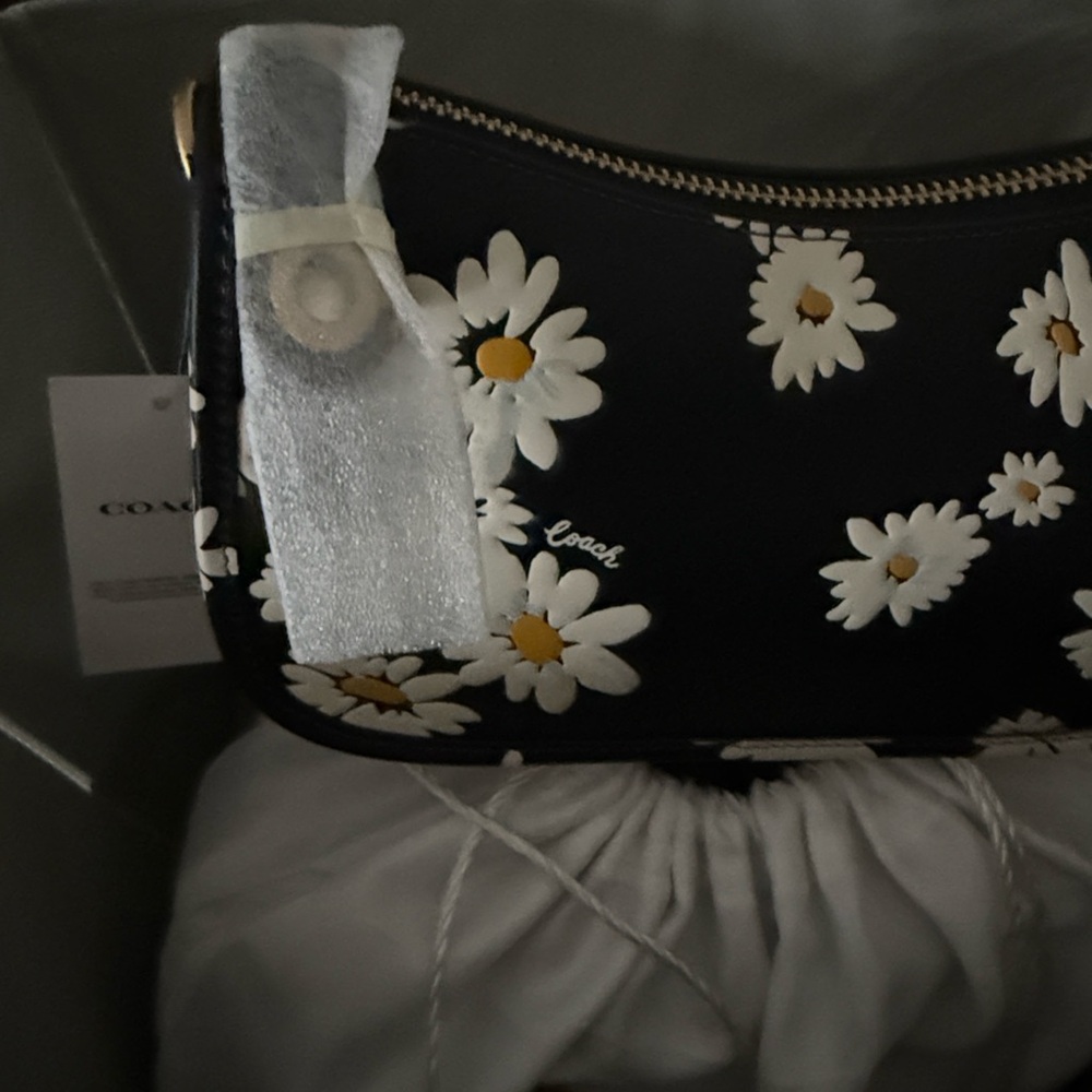 COACH Swinger 20 Floral Print Leather Bag